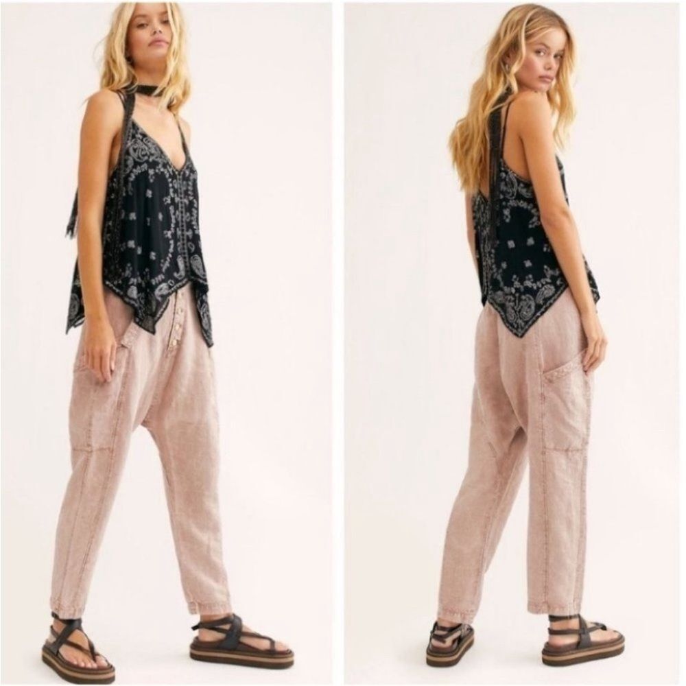 Free People new with tag desert harem pants in light pink size 10